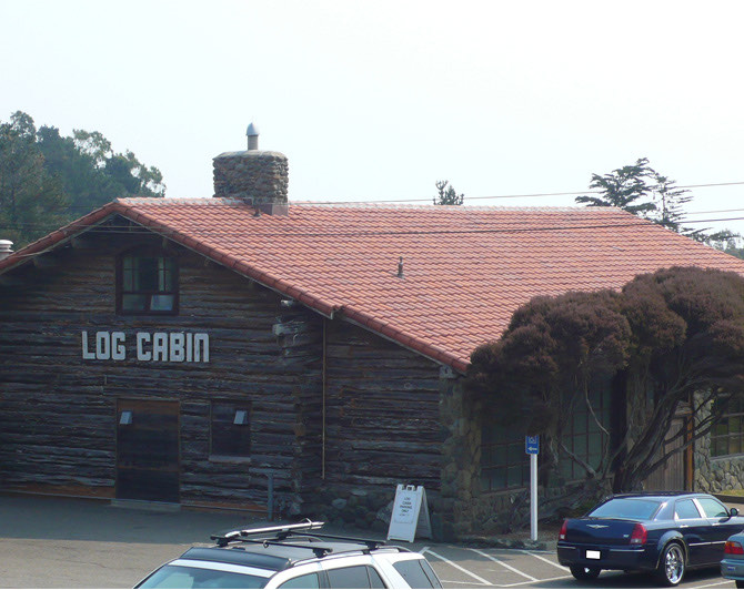 Log cabin restaurant roofing